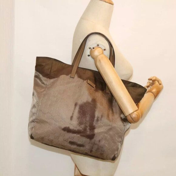 GUCCI GG Canvas Tote Bag Brown 282439 Auth - Picture 1 of 16